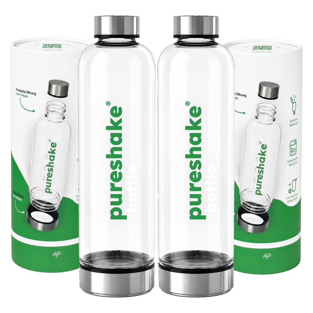 pureshake® Double GLASFLASCHE • easyClean | 1000ml