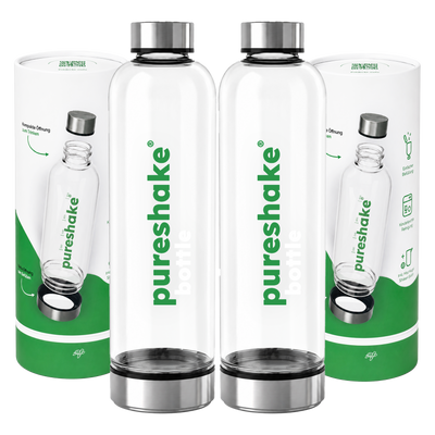 pureshake® Double GLASFLASCHE • easyClean | 1000ml
