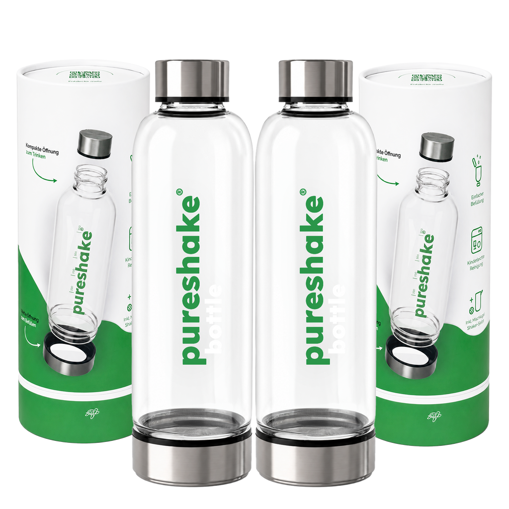 pureshake® Double GLASFLASCHE • easyClean | 650ml