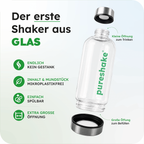 pureshake® CLEAN-DRINK-SET | Glasshaker + Trinkflasche 650ml