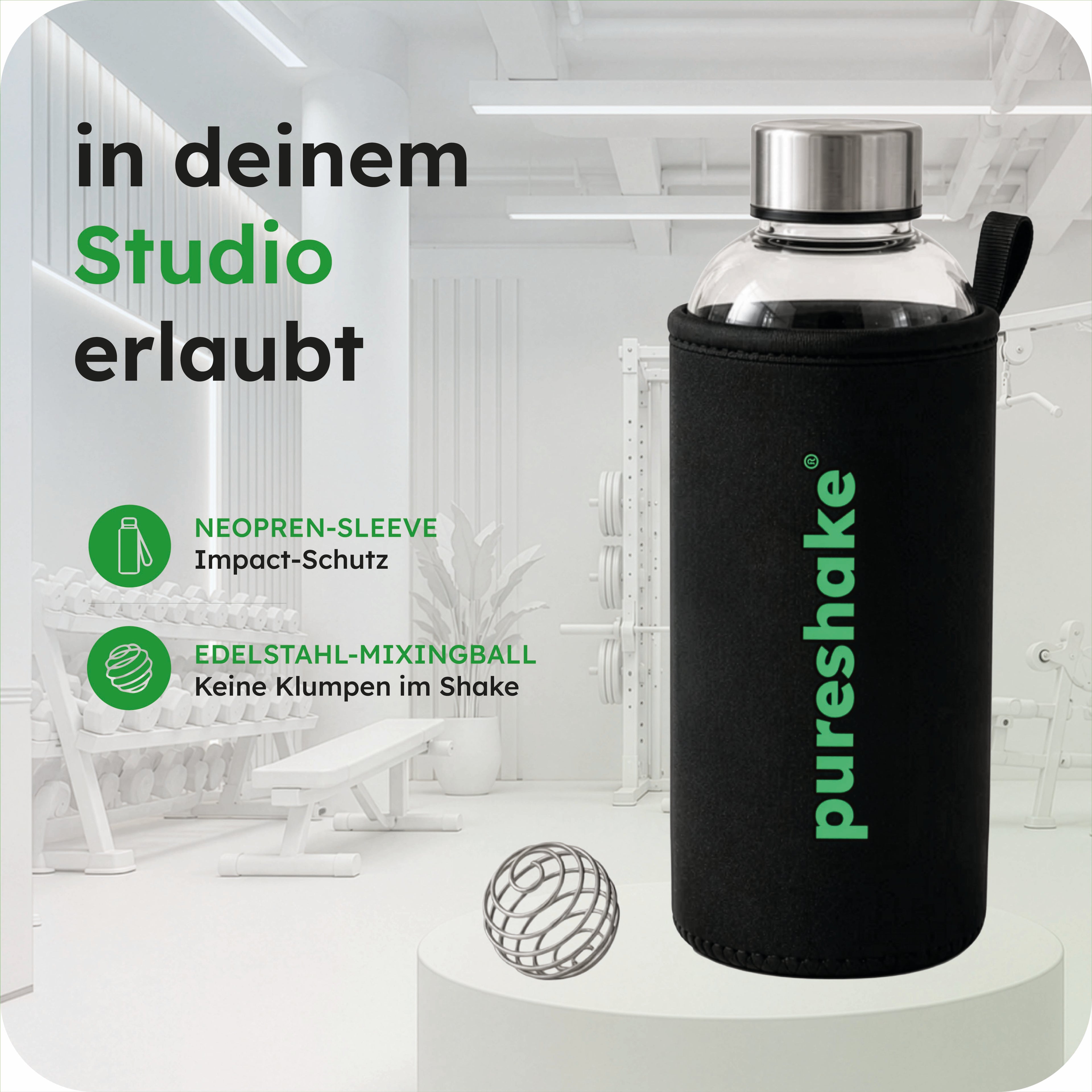 pureshake® GLASSHAKER | 650ml