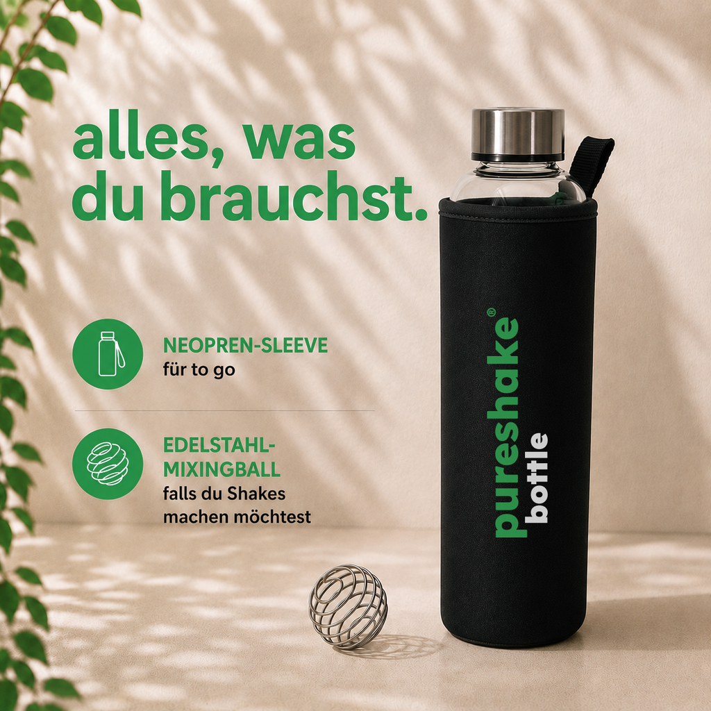 pureshake® Family-Set • easyClean | 4 x 650ml Glasflasche