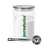 pureshake® STORAGE | GLASSDOSE + EDELSTAHLDOSIERLÖFFEL