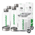 pureshake® FULL-FAMILY-SET | 2x Glasshaker, 2x Vorratsdose, 2x Trinkflasche 650ml
