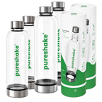 pureshake® Family-Set • easyClean | 4 x 650ml Glasflasche