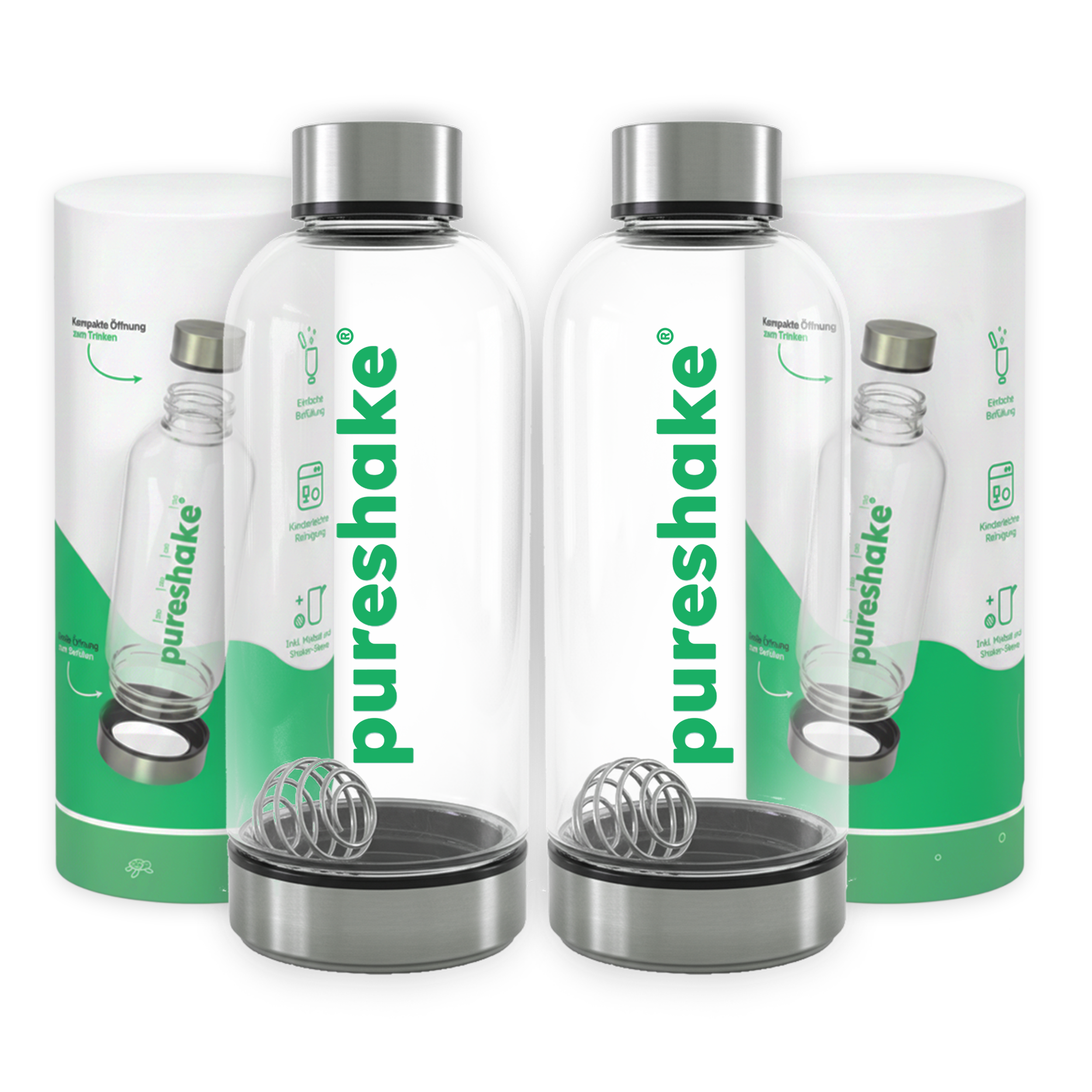 2er Set pureshake® GLASSHAKER | 650ml