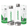 pureshake® CLEAN-DRINK-SET | Glasshaker + Trinkflasche 650ml