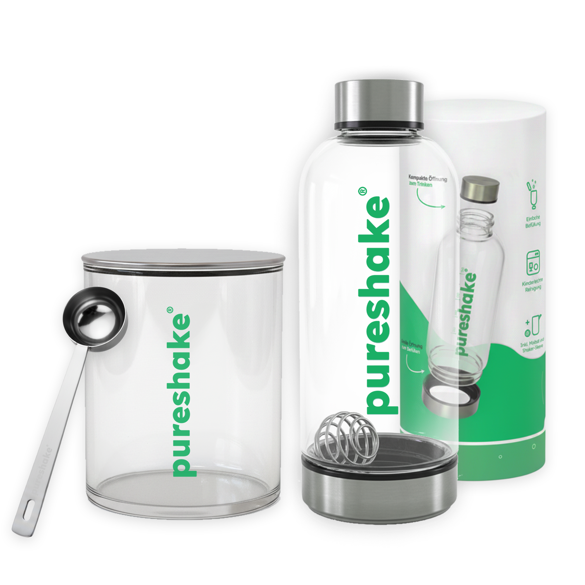 pureshake® FULL-SET | STORAGE + GLASSHAKER